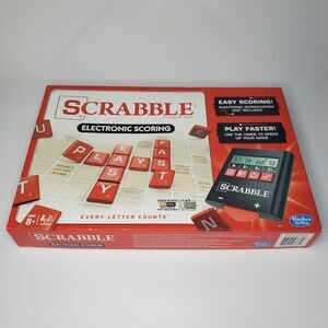 Scrabble Electronic Scoring Crossword Board Game Hasbro Tested Complete